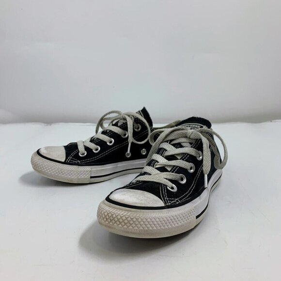 Converse Womens M9166 Chuck Taylor All Star Unisex‎ Ox Low Top Black Sneakers SZ - Picture 1 of 14